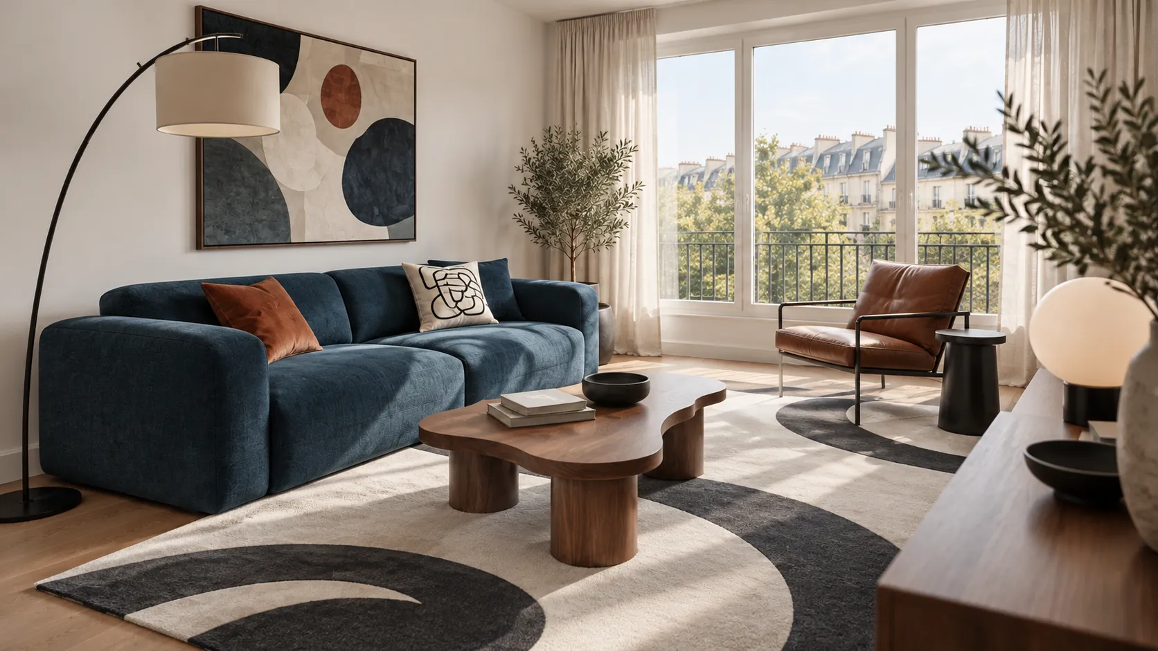 Modernisation d'un séjour d'appartement : la pièce après notre intervention