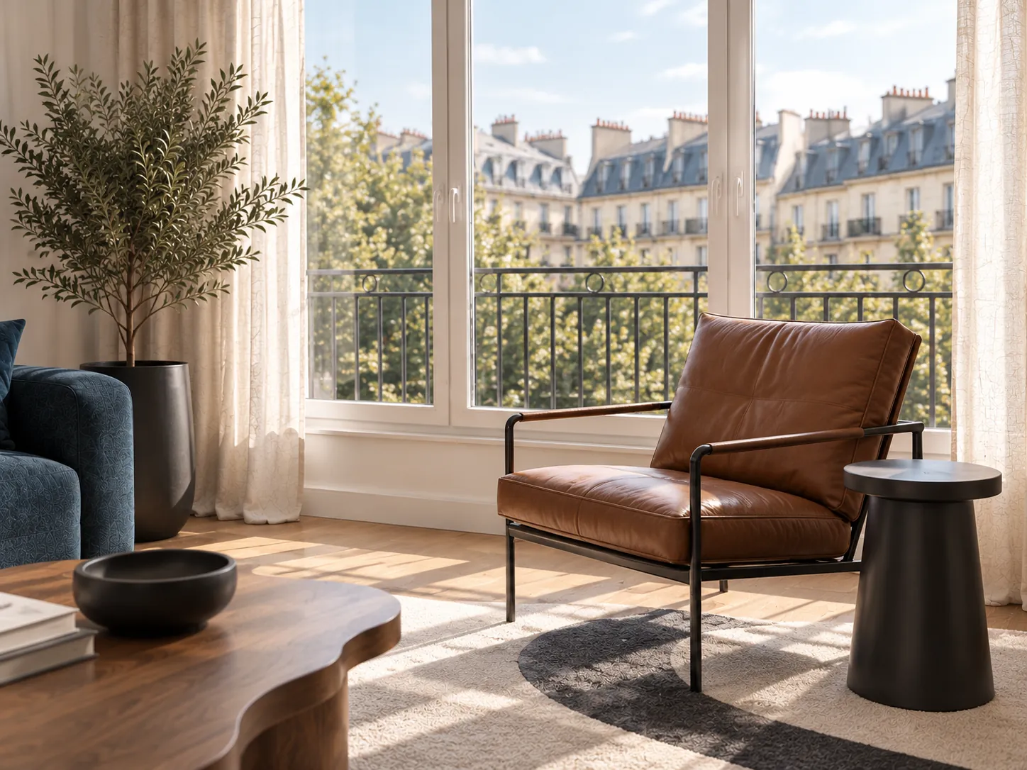 Modernisation d'un séjour d'appartement : vue de l'aménagement réalisé